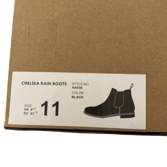 NIB JCrew Mercantile Chelsea Ankle Rain Boots Woman's sz 11 Black Lug Sole - Picture 7 of 13